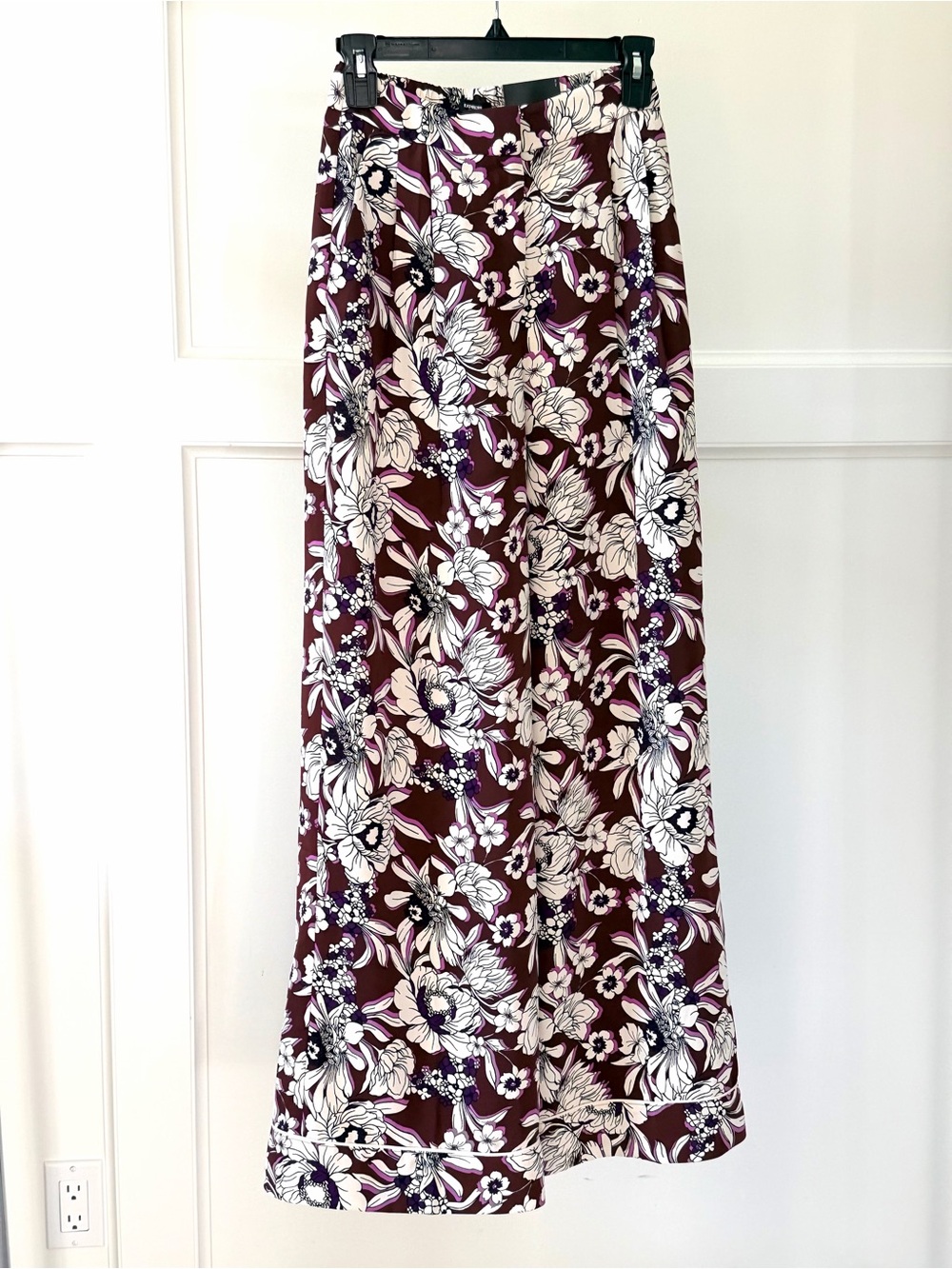 Express Stylist High Waisted Floral Printed Wide Leg Pants